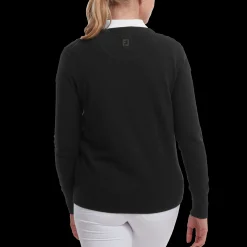 Wollmischpullover Mit V-Ausschnitt