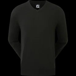 Wollmischpullover Mit V-Kragen