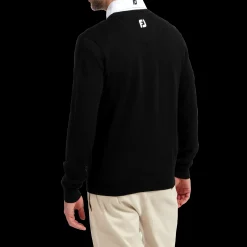 Wollmischpullover Mit V-Kragen