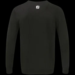 Wollmischpullover Mit V-Kragen